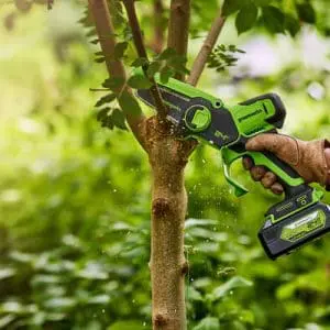 24V enoročna verižna žaga z 2Ah baterijo in polninikom G24MCS10K2