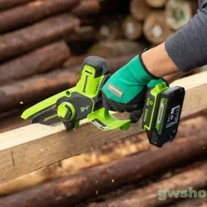 24V enoročna verižna žaga z 2Ah baterijo in polninikom G24MCS10K2