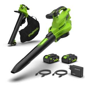 POWERALL 48V (24V x 2) puhalnik/sesalnik listja 386 km/h Gen II - 2x 4Ah