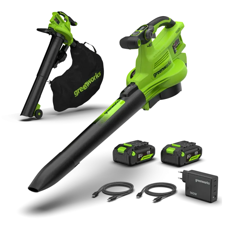 POWERALL 48V (24V x 2) puhalnik/sesalnik listja 386 km/h Gen II - 2x 4Ah