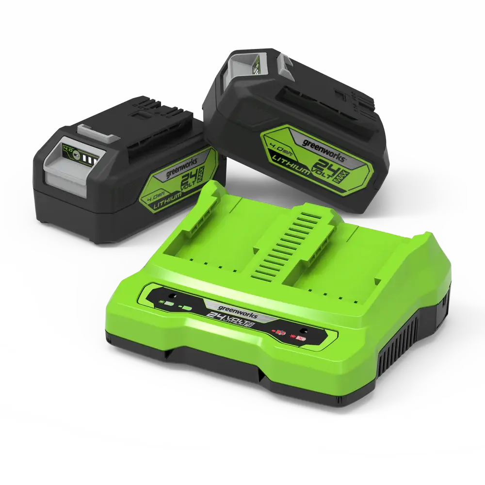 24V začetni komplet 2x4Ah akumulatorja + dvojni polnilnik GSK24B4X