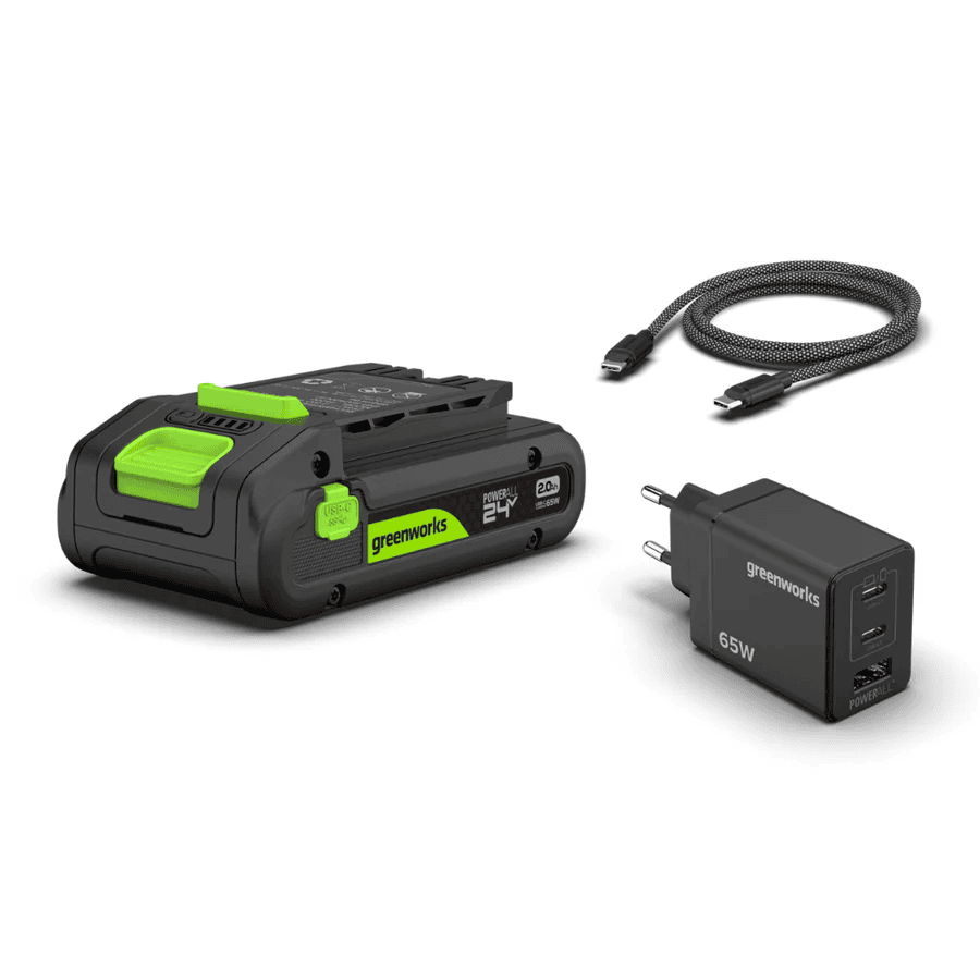 24V 2Ah USB-C baterija + 65W polnilnik Začetni komplet POWERALL